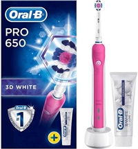 Oral-B Pro 650 3D White Eltandbørste | Pink